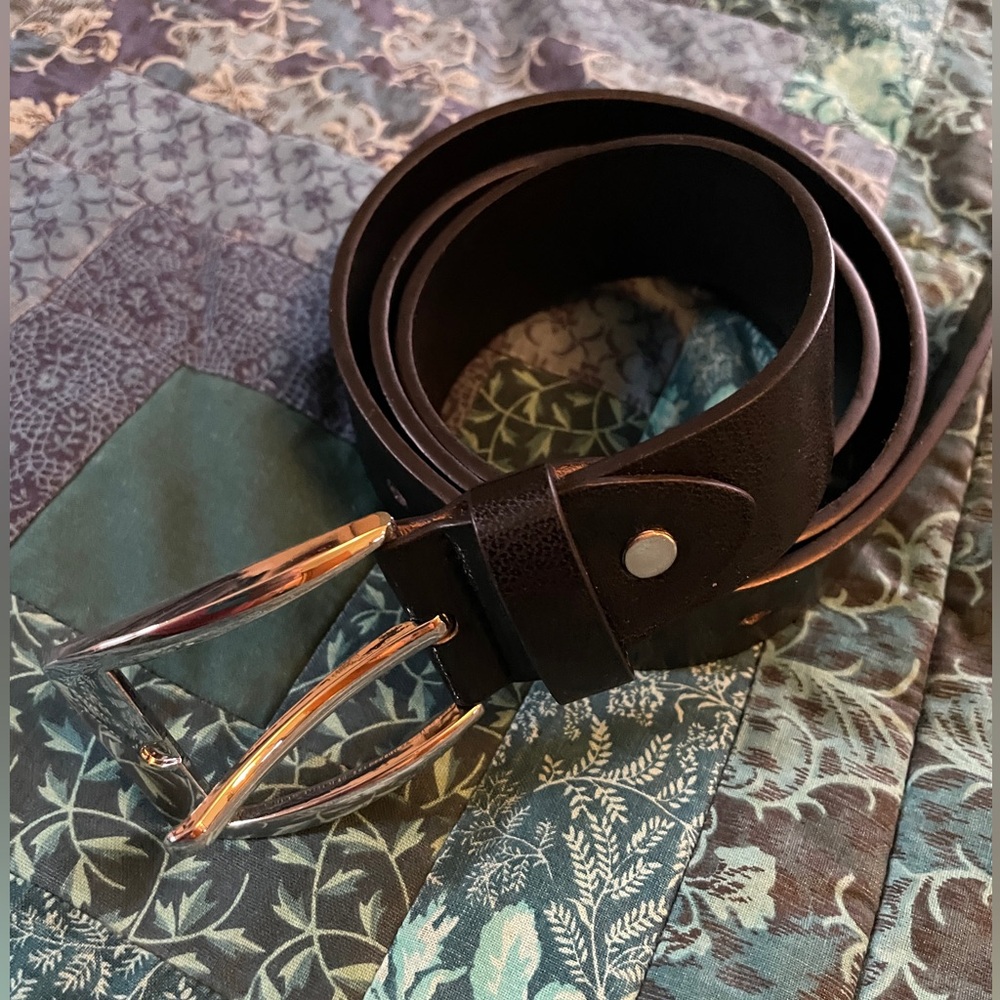 Gold Coast Black Leather Belt